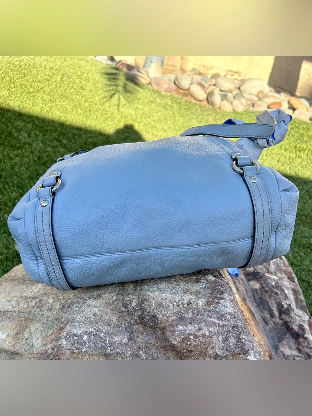Coach Alexandra Convertible Shoulder Hobo Satchel Bag Large Periwinkle